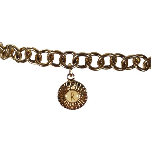 Vintage Roberta di Camerino Gold Tone Chain Belt Medallion Charms Italy - Picture 2 of 13